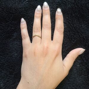 Gold plated Chevron ring